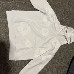 White Monochrome denim tears sweatshirt