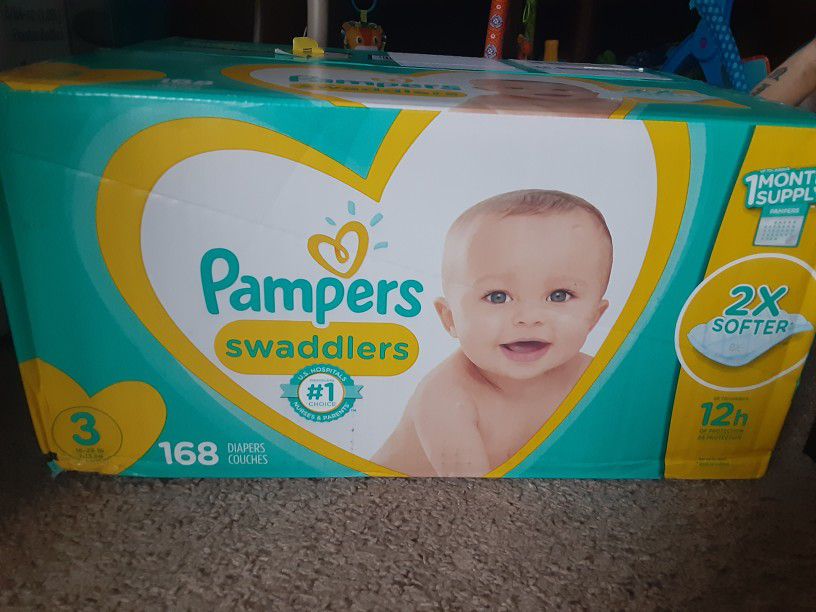 Pampers Swaddlers Size 3 168count