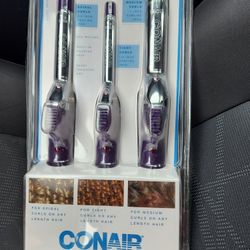 CONAIR Curling Irons Set. 1", 3/4" & 1/2"