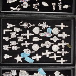 925 Serling Silver Pendants With Genuine Moissanite Rhodium Finish