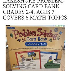 Teacher, Classroom :Lakeshore math Problem Activity Card Bank $25