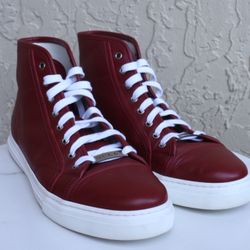 Gucci Leather High Red/White