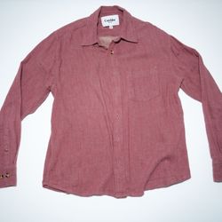 Corridor Red Slub Twill Long Sleeve Shirt Medium