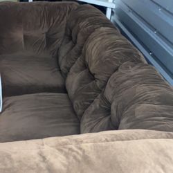 Laylabrook Style - SUPER COMFY SUEDE LEATHER SOFA W/ LOUNGE!! Can Deliver For fee Based Off Location!