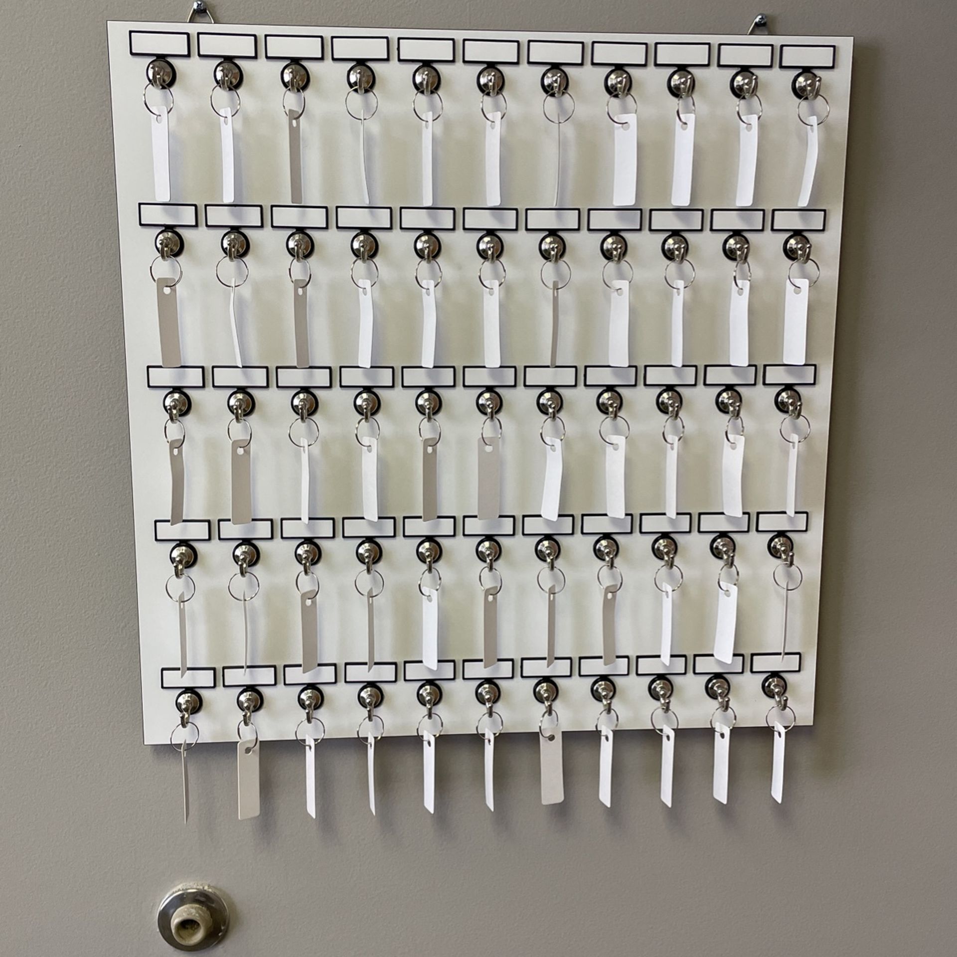 KeyStand 75-MGN with 55 Hooks and Customize Name Plates Plus