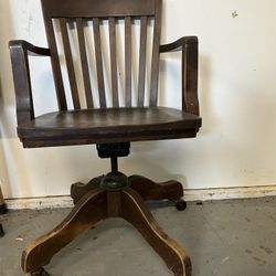 Antique All wood Office/ Desk Chairs