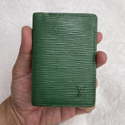 LV Green Epi Pocket Organizer