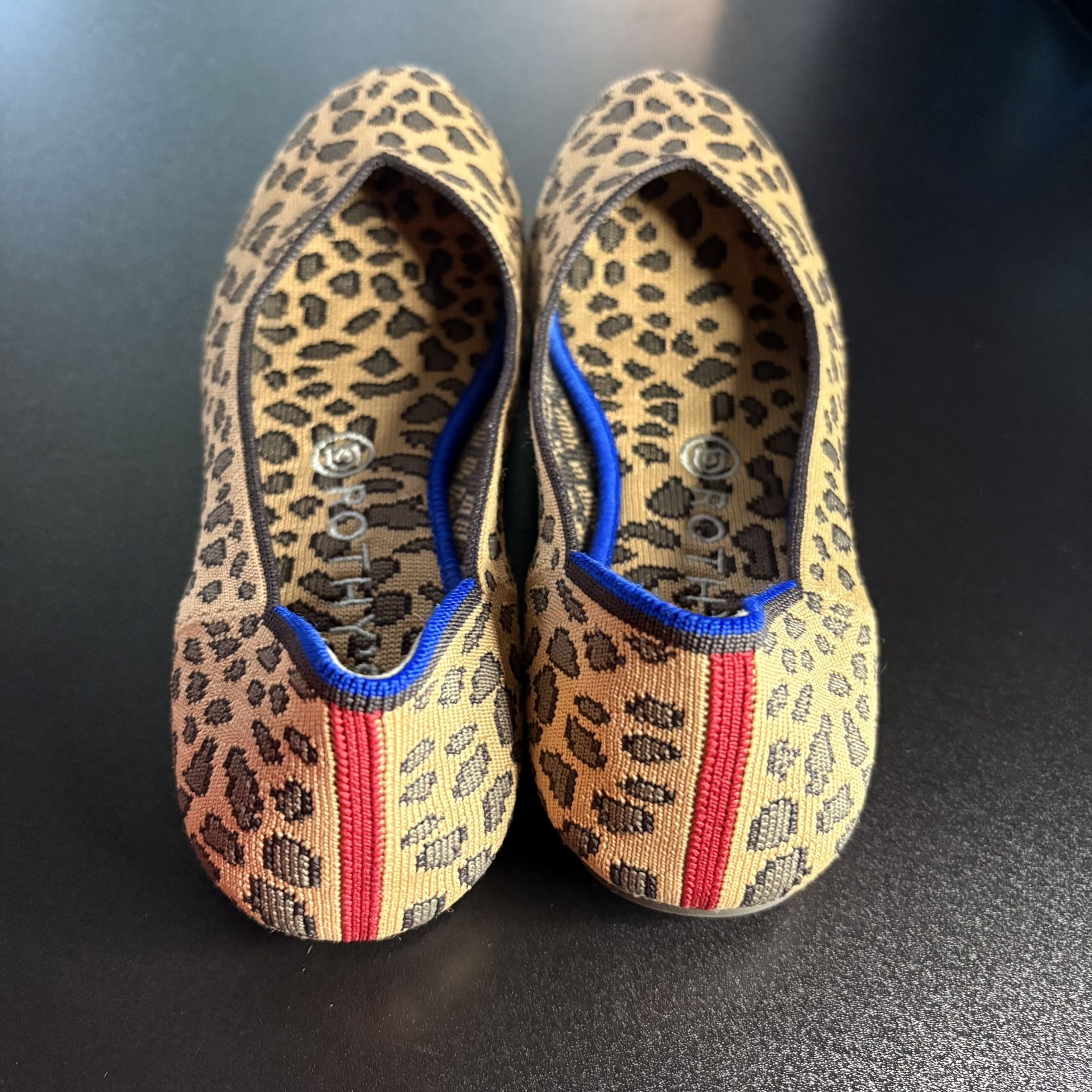 Rothy’s leopard print ballet flats women size 9 lightweight tan brown animal