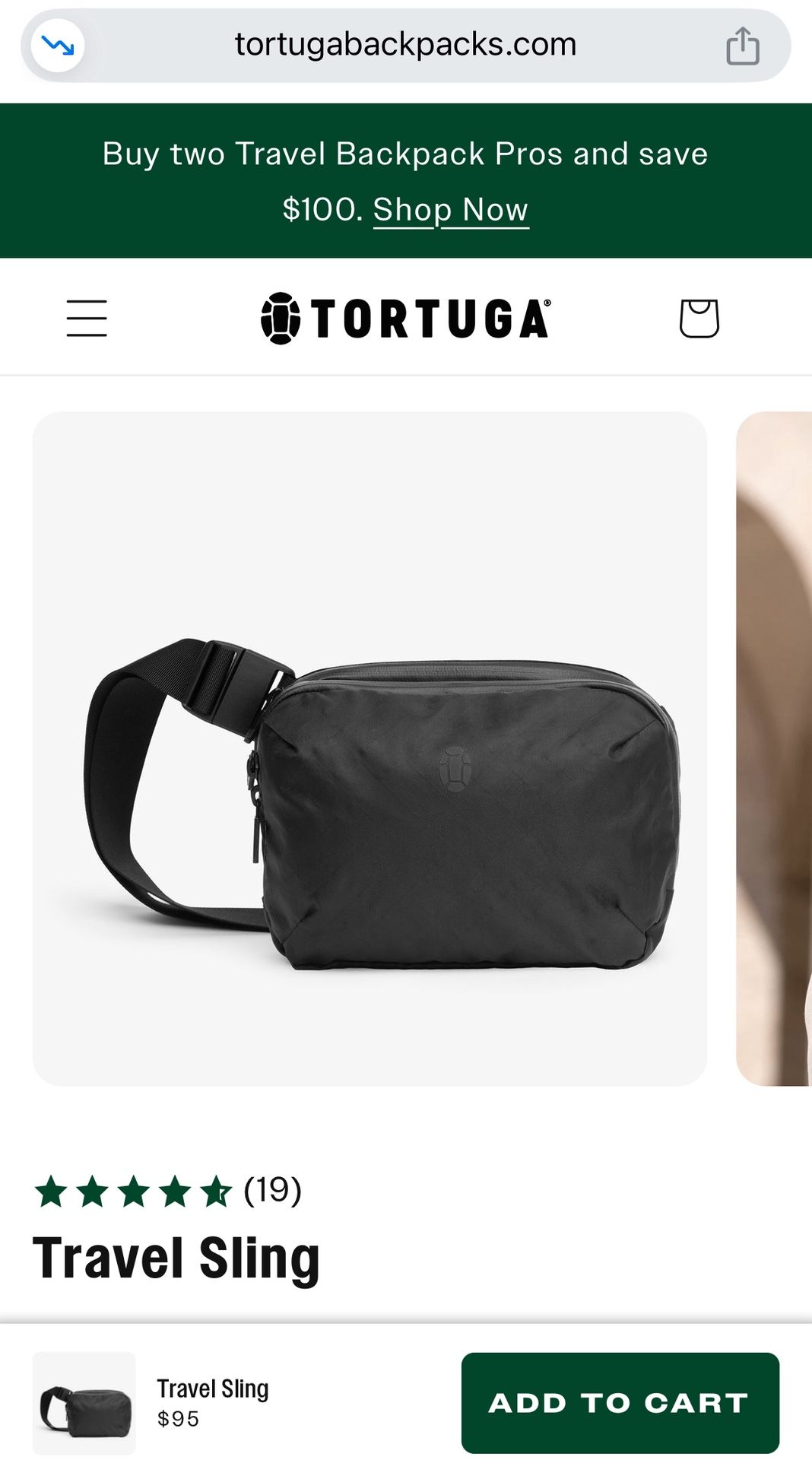 Tortuga Travel Sling