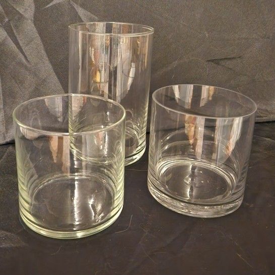 Large Cylinder Vases / Candle Holders