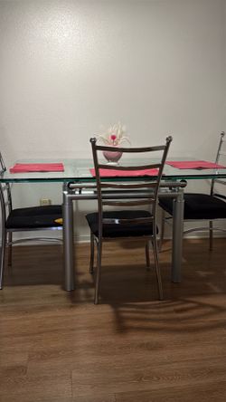 Used Glass Dining Table