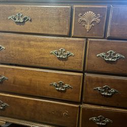 Wood Dresser With Mirror 