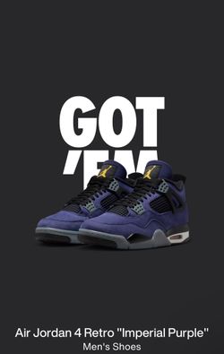 Jordan 4 “Lakers purple” Size 12.5