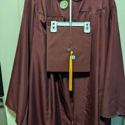 ASU Graduation cap robe and tassle