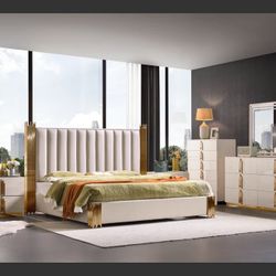 New King Size Bedroom Set 5 Pcs