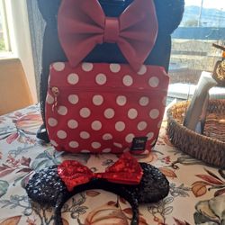 Disney Minnie Mouse Backpack Cooler And Ears