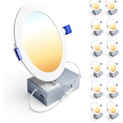 Ensenior 12 Pack 6 Inch LED Recessed Ceiling Light
