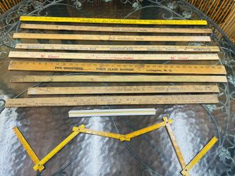 Vintage Advertising Yardstick & Ruler Collection – Lot of 11