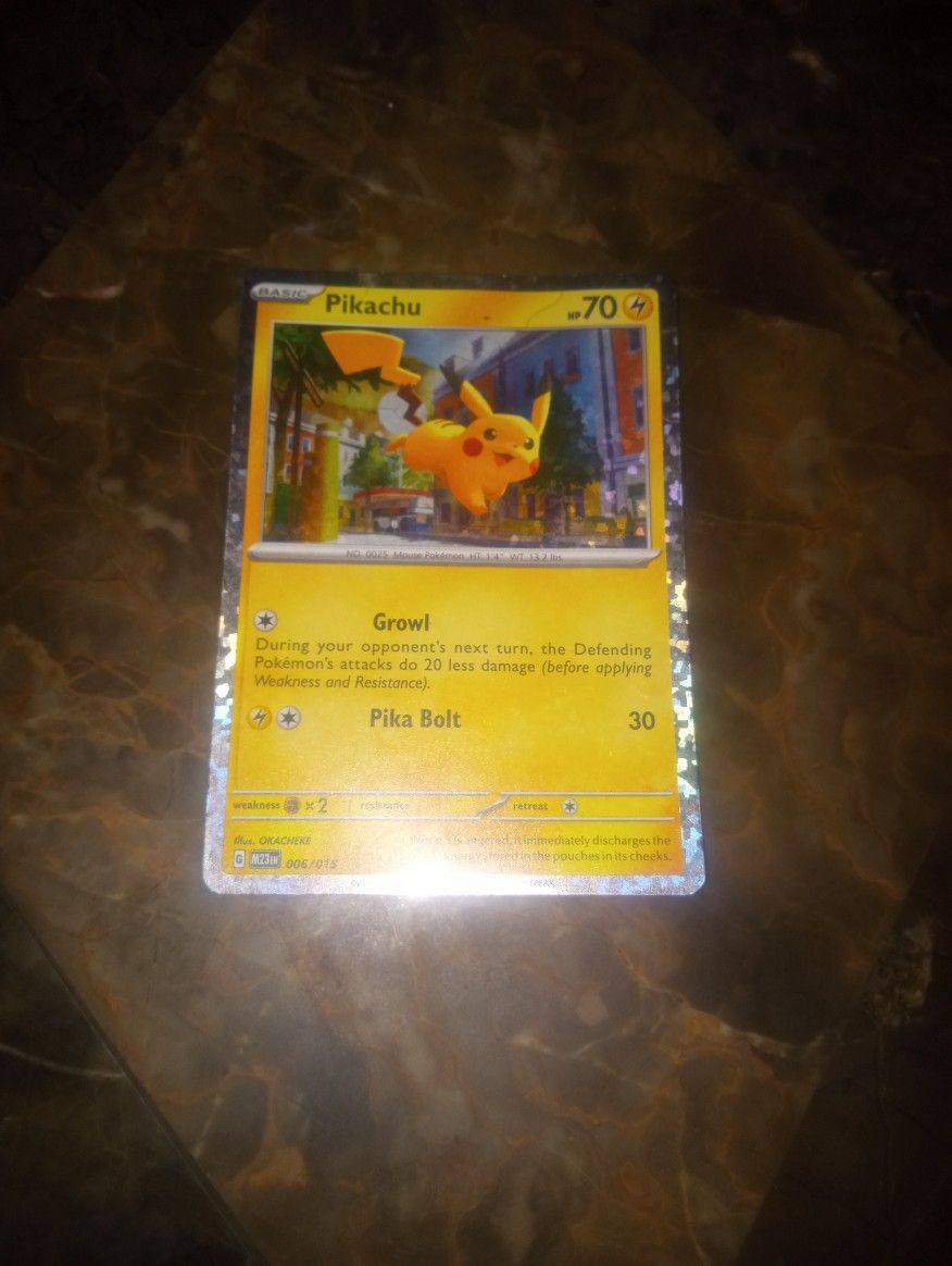 Pokemon Card ( Pikachu 70 HP ) Hologram