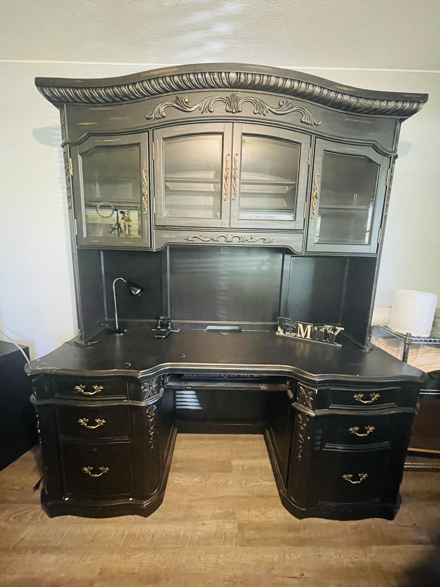 Desk Hutch And Filing Cabinet