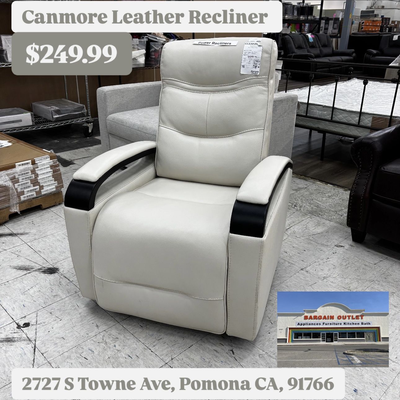 Canmore Leather Recliner With Power Headrests