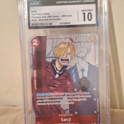 One Piece "Sanji" OP01-013 Graded CGC GEM MINT  25TH ANNIVERSARY  COLLECTIBLE  PREMIUM CARD 2022