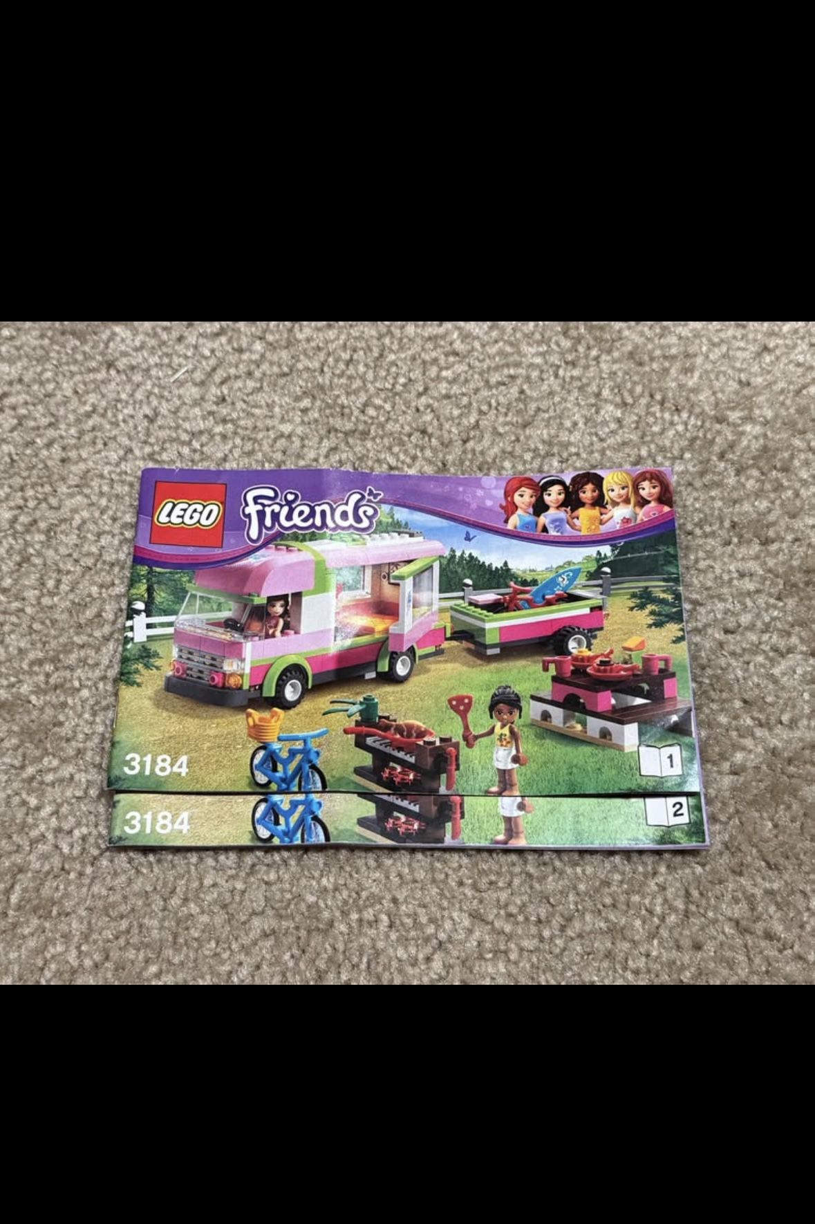 Lego friends 3184 99% percent complete with instructions - only missing yellow basket (shown)