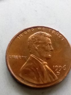 1996 D Lincoln Cent Error