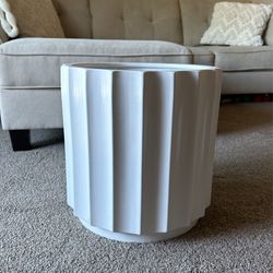 Ceramic Planter White Big 14" Wide 