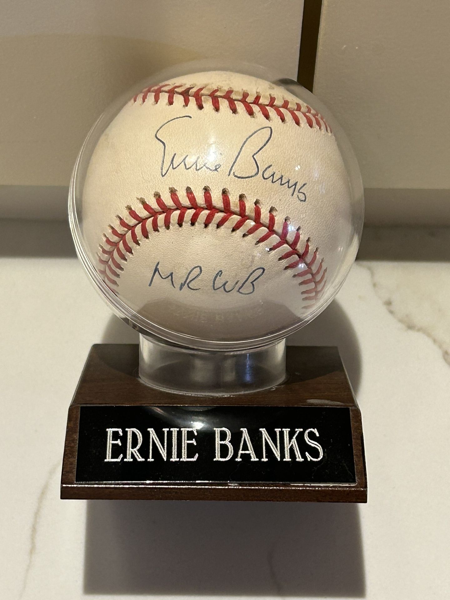 Ernie Banks Signed Baseball 