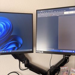  Sceptre Monitors And Dual Monitor Stand Arms