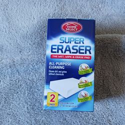 SUPER ERASER*HOME SELECT*2PK PADS*ALL PURPOSE*NEW