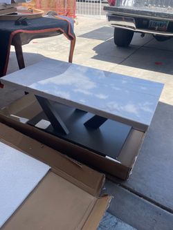Rectangular Coffee Table Grey color Marble Top
