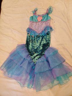 Girls princess Ariel holloween costume