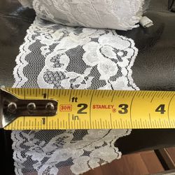 Stretch Lace Trim - 3 1/2" White Lace 