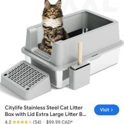 Extra large metal kitty litter box new in box