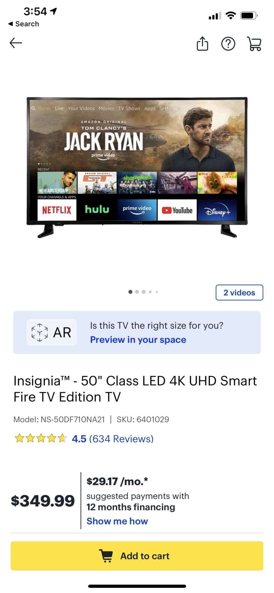 50 Inch 4K LED Smart Tv