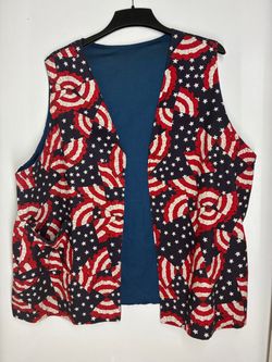 American patriotic stars & stripes vest