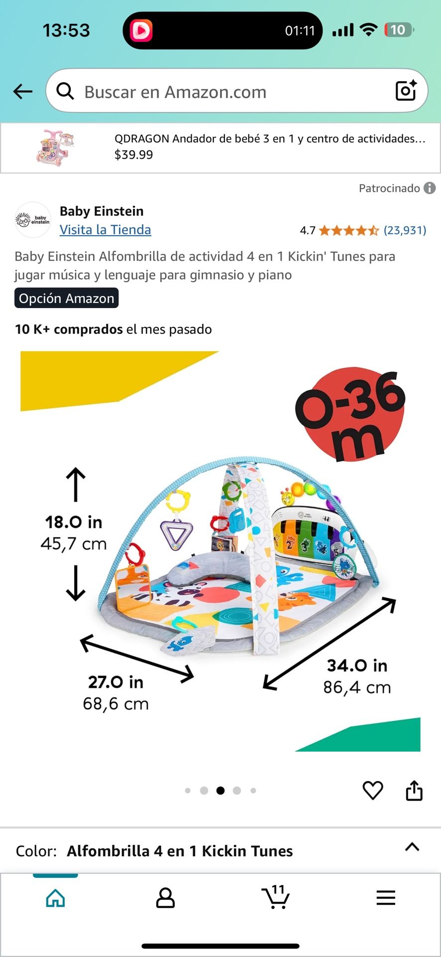 Regalo gimnasio De Bebé… No Tiene El Piano
