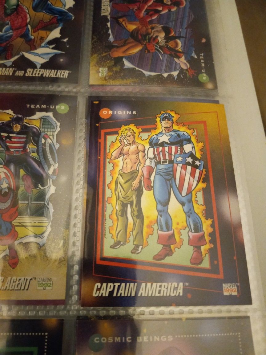 1992 Marvel Card . Captain America 