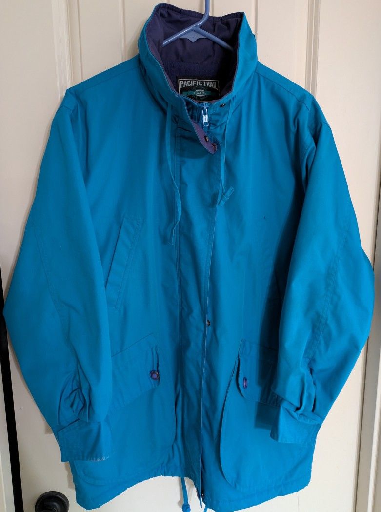 Vintage Pacific Trail Zippered Hooded Winter Jacket, Women's Large