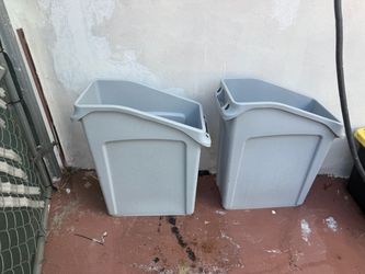 Two Rubbermaid garbage cans 75 for both