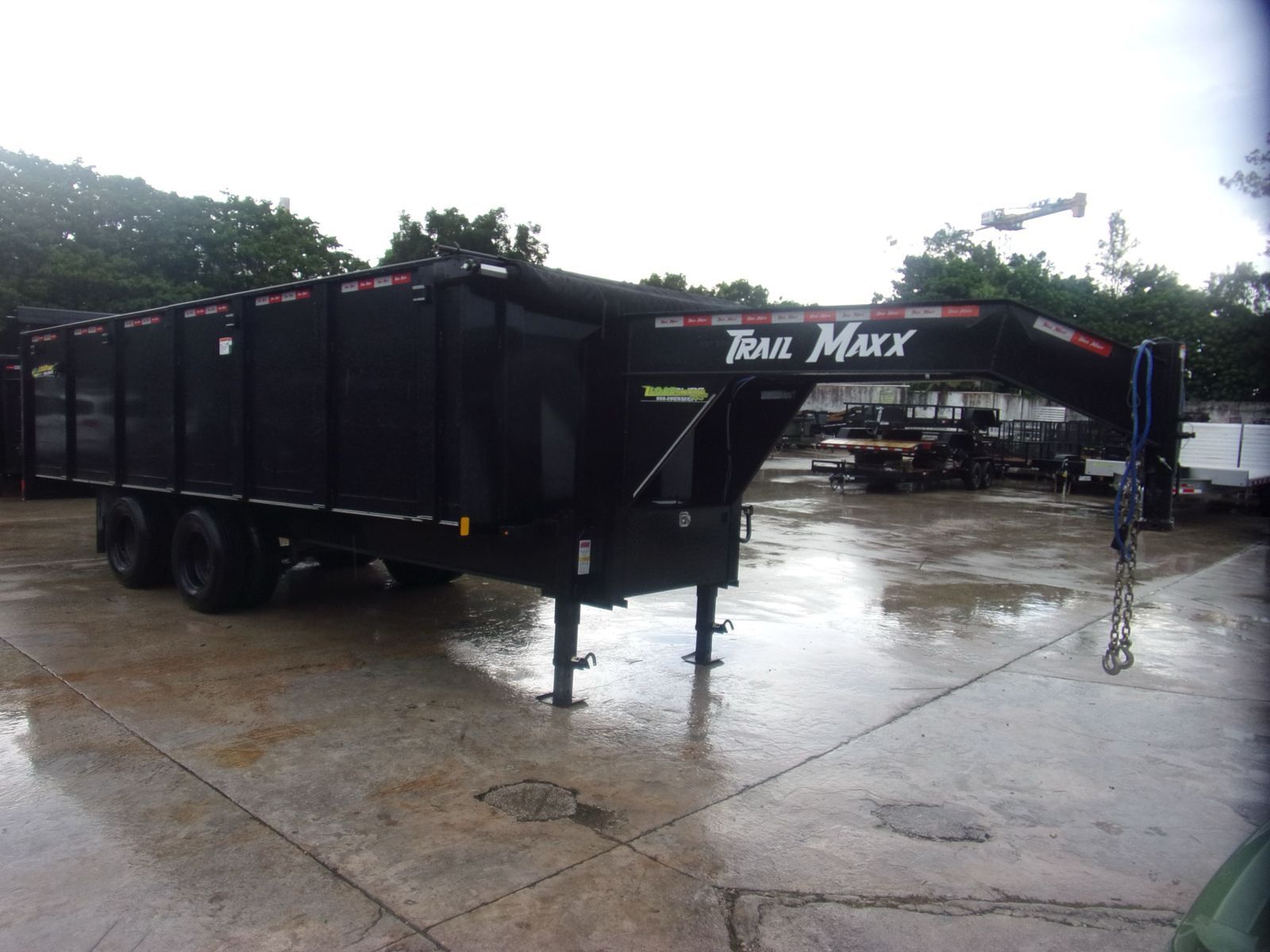 Used Dump Gooseneck Trailer 20,000lb 8x20x4
