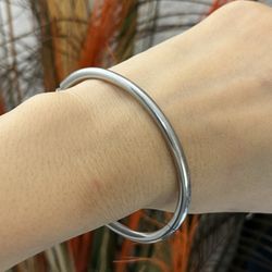 Silver bangle bracelet, silver irregular chunky cuff bangle bracelet,Silver hearts bracelet, irregular cuff bracelet,Everyday bracelet jewelry,Gift fo