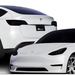 BOGAR TECH DESIGNS Precut for Tesla Model Y 2020-2024 Headlight Taillight Tail Head Light Tint Kit, Dark Smoke