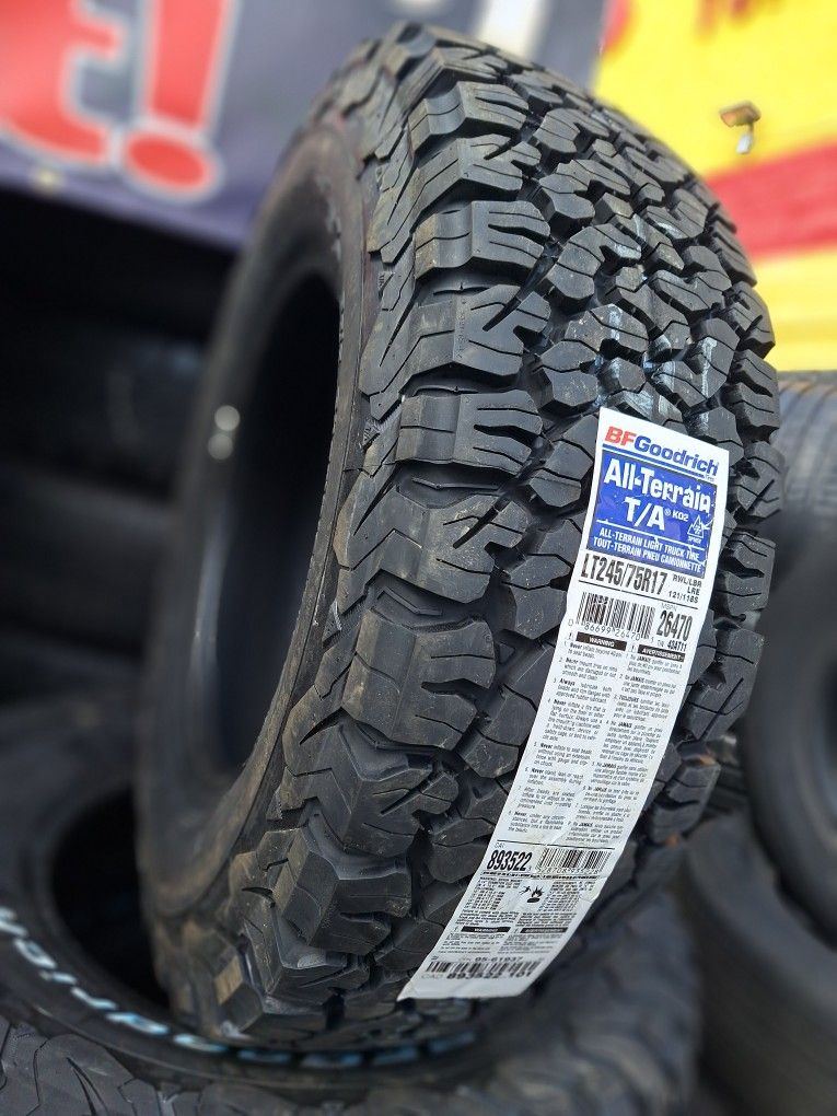 LT 245/75/17 BFGOODRICH ALL-TERRAIN SET OF 4 TIRES