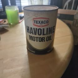 Antique Texaco Havoline One Quart Motor Oil Container