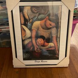 Diego Rivera Framed Print $30 Obo  16 X 24 Noche De Los Pobres 