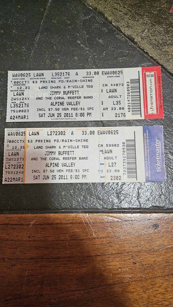 Jimmy Buffett ConcertTickets