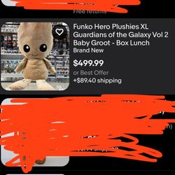 Big Groot Plush Pillow 22inch